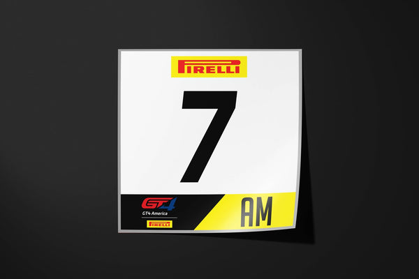15x15 Racing Number Plate